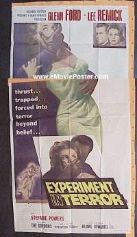 #0304 EXPERIMENT IN TERROR 3sh '62 Glenn Ford 