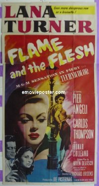 #0311 FLAME & THE FLESH 3sh '54 Lana Turner 
