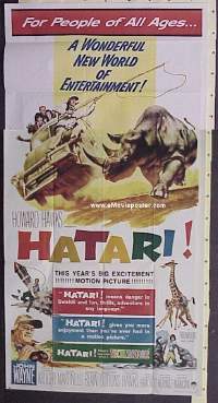 #8794 HATARI 3sh '62 John Wayne, Howard Hawks 