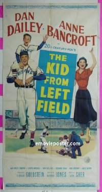 #8812 KID FROM LEFT FIELD 3sh '53 baseball! 