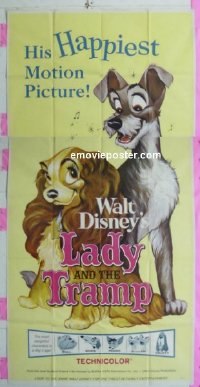 #0354 LADY & THE TRAMP 3sh R62 Walt Disney 