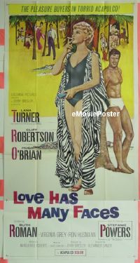 #348 LOVE HAS MANY FACES 3sh '65 Lana Turner 