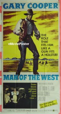 #352 MAN OF THE WEST 3sh '58 Gary Cooper 