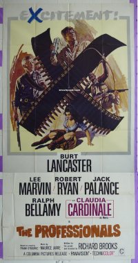 #6215 PROFESSIONALS 3sh '66 Burt Lancaster 