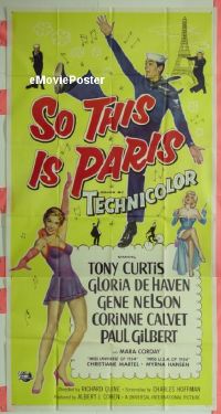 #391 SO THIS IS PARIS 3sh '54 Tony Curtis 