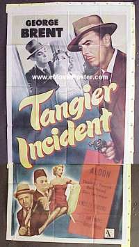 #141 TANGIER INCIDENT 3sh '53 film noir 