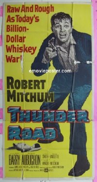#0437 THUNDER ROAD 3sh '58 Robert Mitchum 