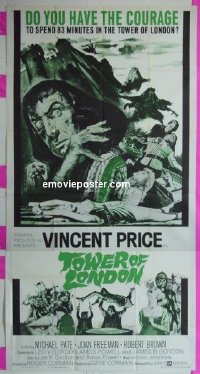 #8879 TOWER OF LONDON 3sh '62 Vincent Price 