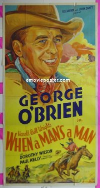 #8888 WHEN A MAN'S A MAN 3sh '35 O'Brien 