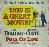 #257 FULL OF LIFE 6sh '57 Judy Holliday,Conte 