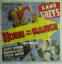 #001d HOME ON THE RANGE 6sh '34 Zane Grey 