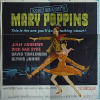 #6029 MARY POPPINS 6sh '64 Julie Andrews 