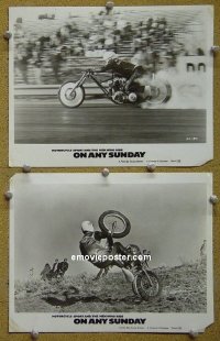 #6873 ON ANY SUNDAY 2 8x10s '71 motorcycles! 