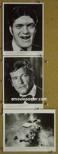 #7235 SPY WHO LOVED ME 3 8x10s '77 Moore 