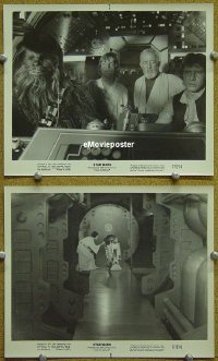 #235 STAR WARS 2 8x10s '77 George Lucas, Ford 