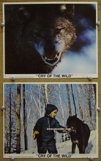 #3363 CRY OF WILD 2 color 8x10 LCs 73 wolves!