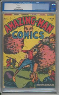 #006 AMAZING-MAN COMICS #10 CGC 2.0! Everett '40