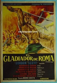 C548 GLADIATOR OF ROME Argentinean movie poster '62 Gordon Scott
