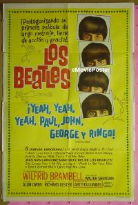 C566 HARD DAY'S NIGHT Argentinean movie poster '64 The Beatles