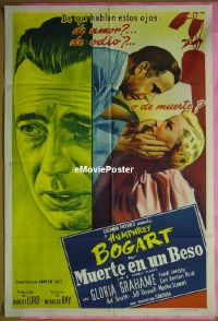 #153 IN A LONELY PLACE Argentinean R1950s art of Humphrey Bogart & Gloria Grahame, Nicholas Ray