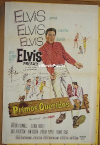#5387 KISSIN' COUSINS Argentinean movie poster '64 Elvis