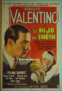 #142 SON OF THE SHEIK Argentinean poster R30s 