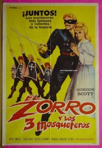 #6589 ZORRO & THE 3 MUSKETEERS Argent '63 