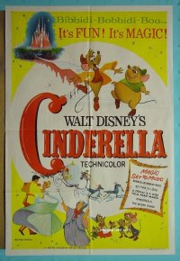 #1123 CINDERELLA Aust 1sh R60s Walt Disney classic romantic musical fantasy cartoon!