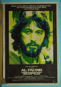 #1241 SERPICO Aust 1sh '74 Pacino classic!