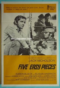 #6272 5 EASY PIECES Aust 1sh70 Jack Nicholson 