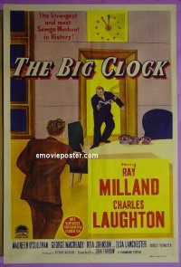 #6294 BIG CLOCK Aust 1sh48 film noir, Milland 