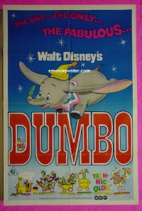 #3206 DUMBO Aust 1sh R72 Walt Disney classic! 