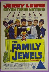 #6343 FAMILY JEWELS Aust 1sh '65 Jerry Lewis 
