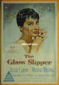 #212 GLASS SLIPPER Aust 1sh '55 Leslie Caron 