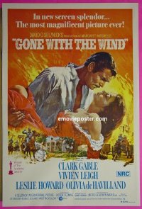 #2004 GONE WITH THE WIND Aust R1970s Terpning art of Gable carrying Leigh over burning Atlanta!