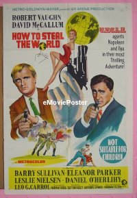 K075 HOW TO STEAL THE WORLD Australian one-sheet movie poster '68 UNCLE