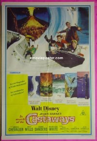 #7846 IN SEARCH OF THE CASTAWAYS Aust 1sh R70s Jules Verne, Mills, an earthquake of entertainment