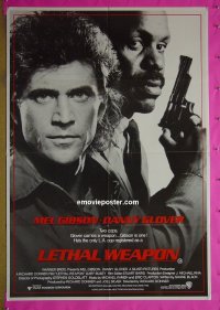 #2033 LETHAL WEAPON Aust 1sh 87 Gibson,Glover 