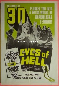 #6419 MASK Aust 1sh 1972 plunges you into a weird world of diabolical terror, Eyes of Hell!