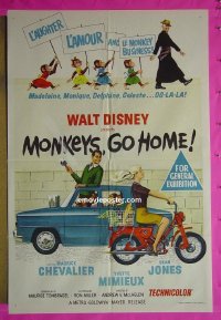 #1200 MONKEYS GO HOME Aust 1sh 67 Walt Disney