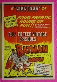 #1205 BATMAN Aust one-sheet movie poster R60s Robin, DC Comics serial!