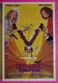#1212 OUTRAGEOUS FORTUNE Aust 1sh '87 Midler