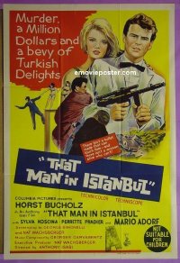 K148 THAT MAN IN ISTANBUL Australian one-sheet movie poster '66 H. Bucholz