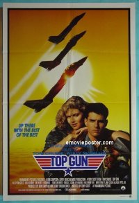 #6454 TOP GUN ('86) Aust one-sheet movie poster '86 Cruise, Kilmer
