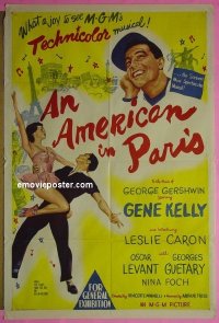 #8040 AMERICAN IN PARIS Aust 1sh '51 Kelly 