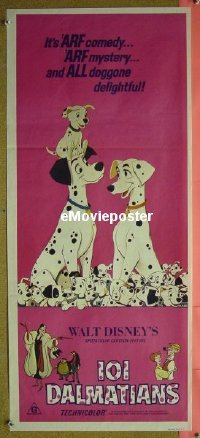 #139 101 DALMATIANS Australian daybill R70s most classic Walt Disney canine movie!
