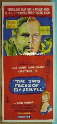 #1396 2 FACES OF DR JEKYLL Aust daybill '60