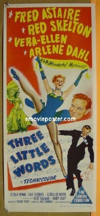 #147 3 LITTLE WORDS daybill '50 Astaire 