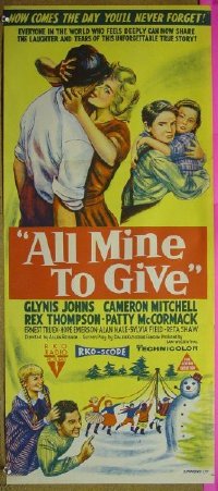 #1421 ALL MINE TO GIVE Aust daybill '57 Johns