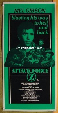 #198 ATTACK FORCE Z daybill '82 Mel Gibson 
